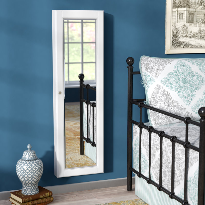 Flora Wall Mounted Jewelry Armoire With Mirror Amp Reviews